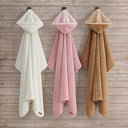 COZY HOODED THROW BLUSH