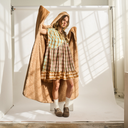 COZY HOODED THROW TAUPE