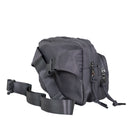 SQUARE DOUBLE ZIP WAIST BAG/SLING DARK GRAY